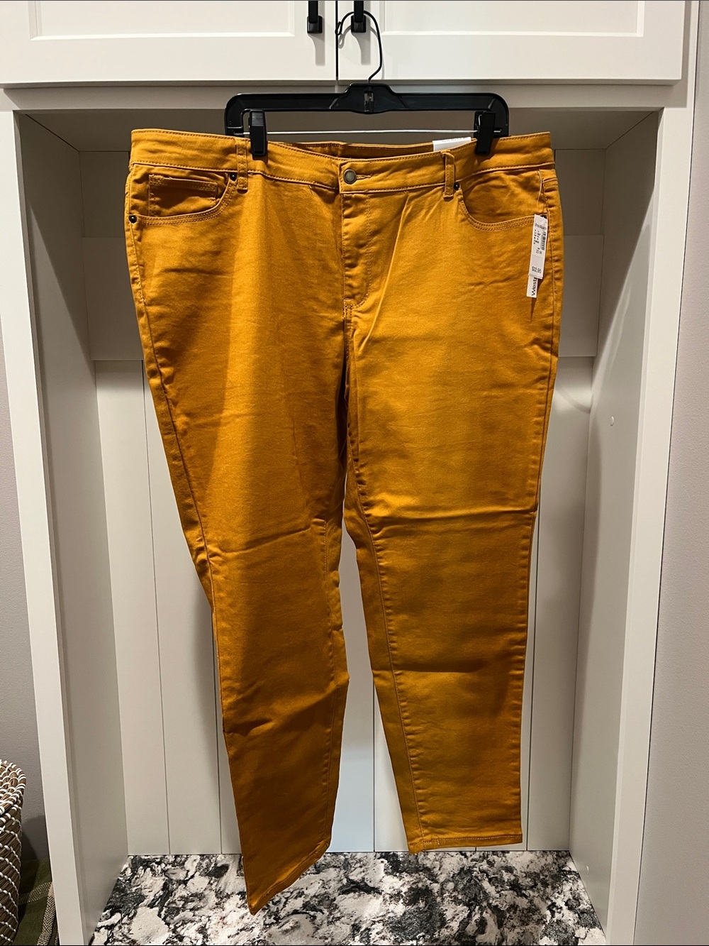 NEW Dressbarn Westport Mustard Yellow Skinny Jeans
